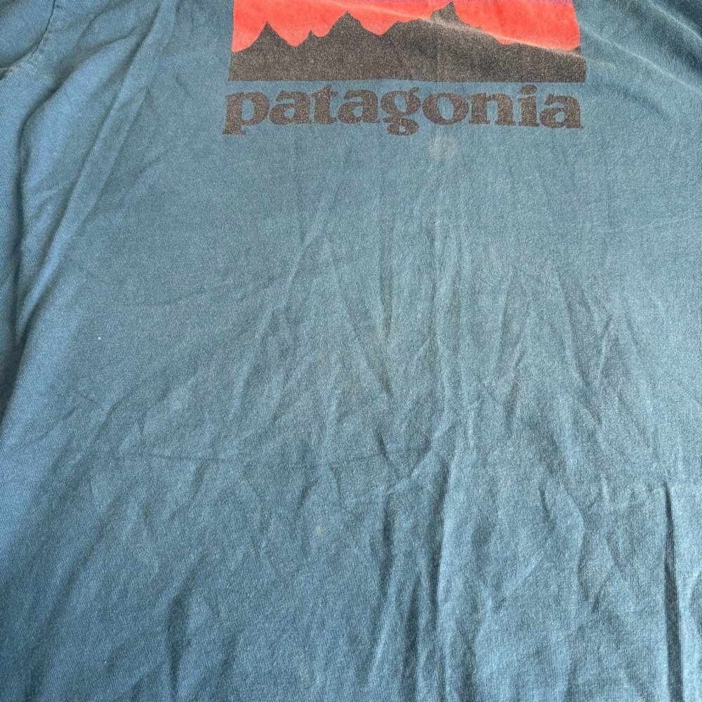 Patagonia Teal and Sunset Graphic Tee - Picture 4 of 5
